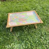 Breakfast tray on vintage stand