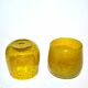 Set of 2 glasses vintage bubble glass cups from BIOT - Tart yellow liquor glass
