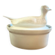 Oven dish in porcelain shaped like a pheasant