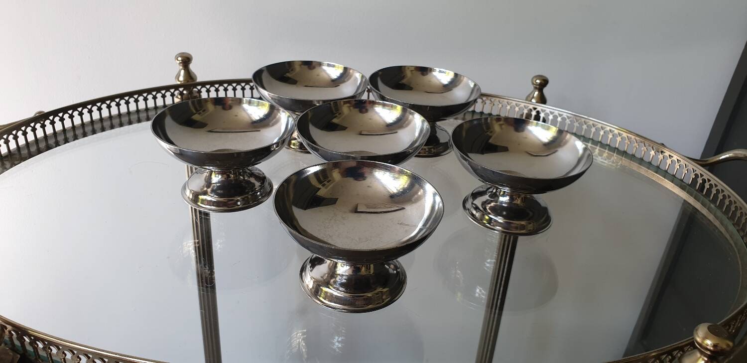 6 stainless steel ice cream cups