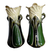 Art Nouveau pair of vases by De Bruyn