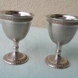 2 silver-plated egg cups