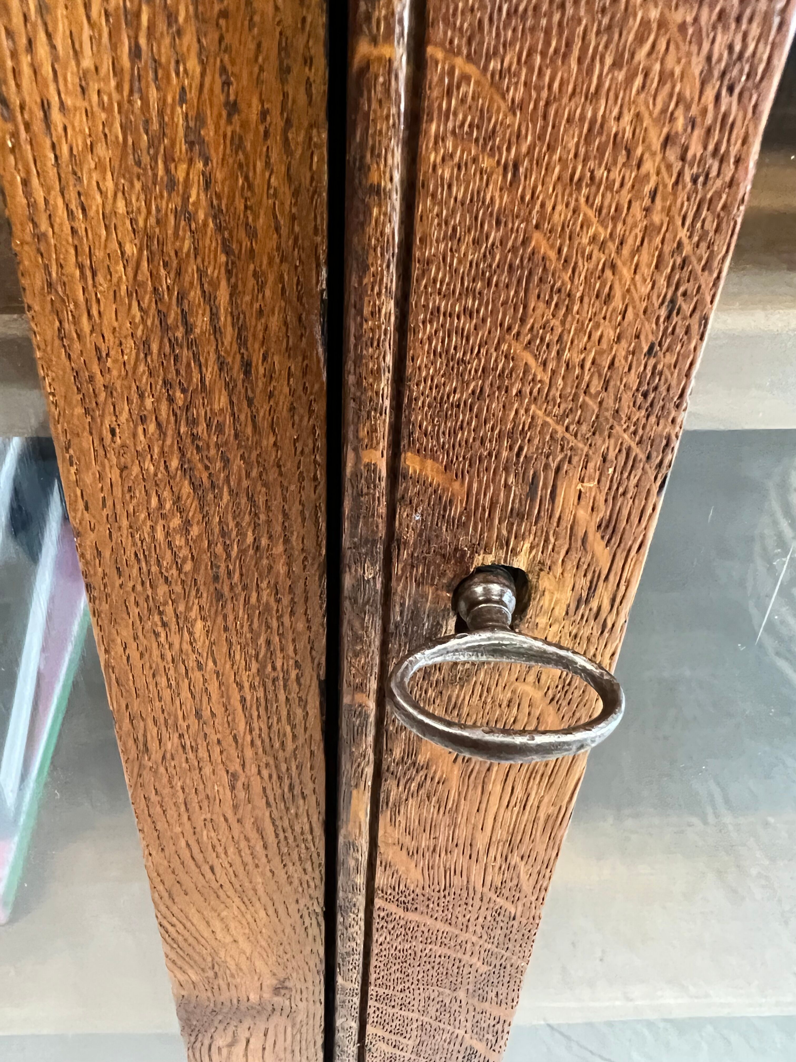 Oak showcase from the 50s