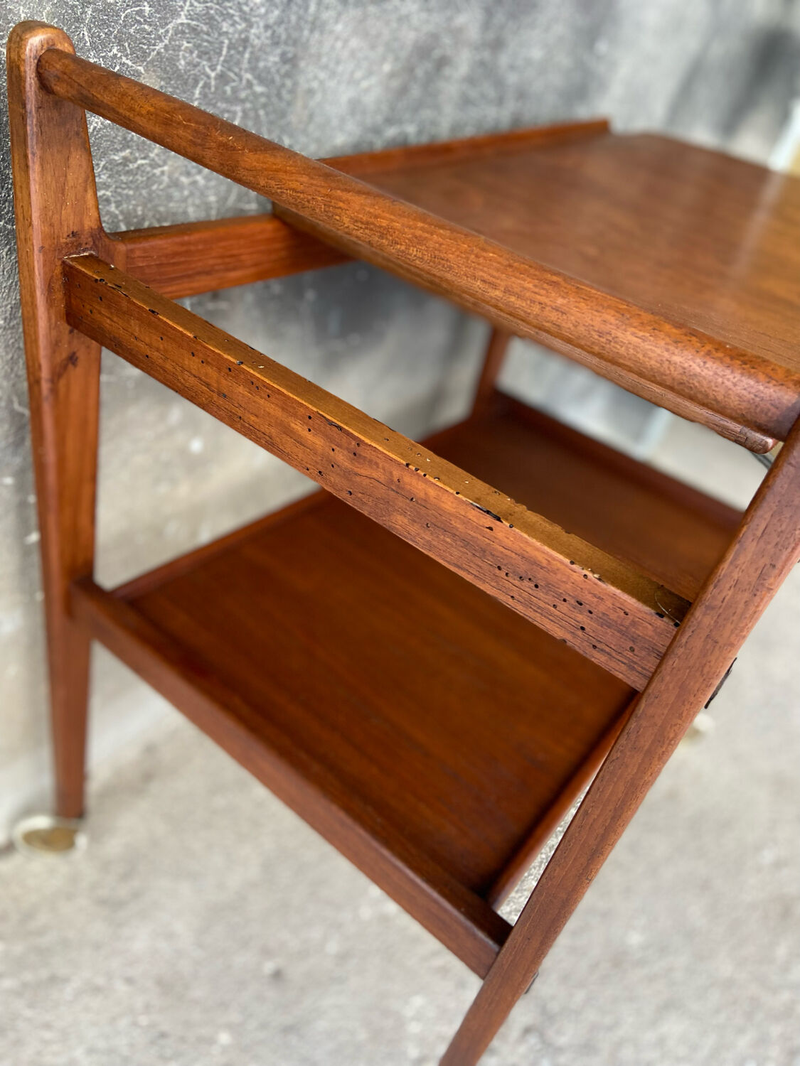 Teak kitchen trolley