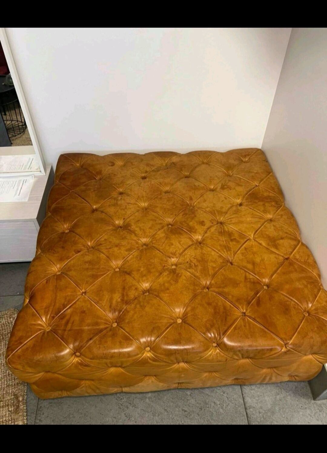Pouf Da Vinci capitonné chester XL