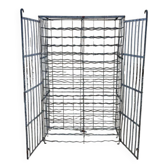 Wrought iron wine cellar from the 1950s - capacity 300 bottles