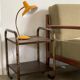 Table basse en acier tubulaire industriel vintage