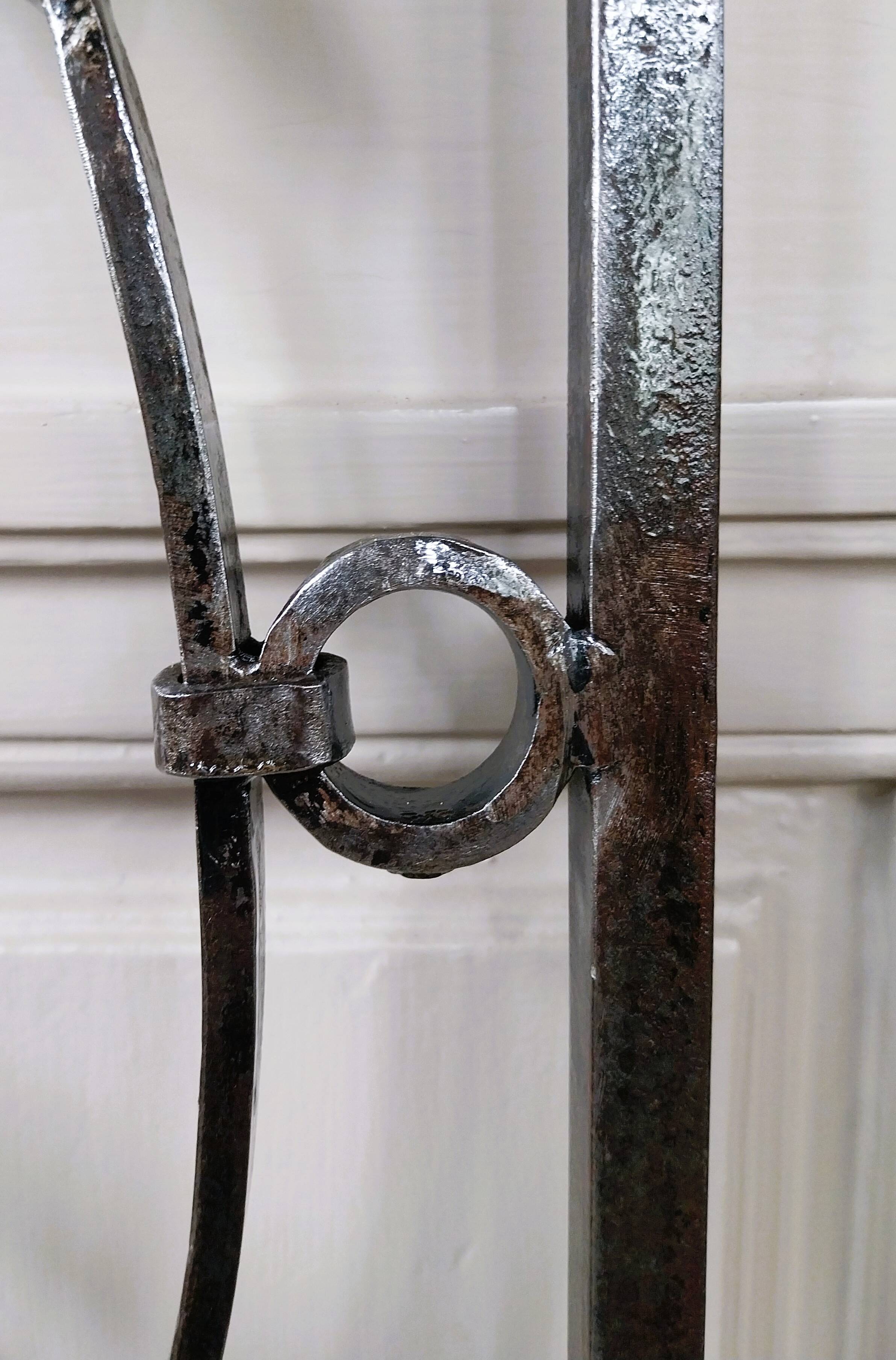 2 antique wrought iron doors