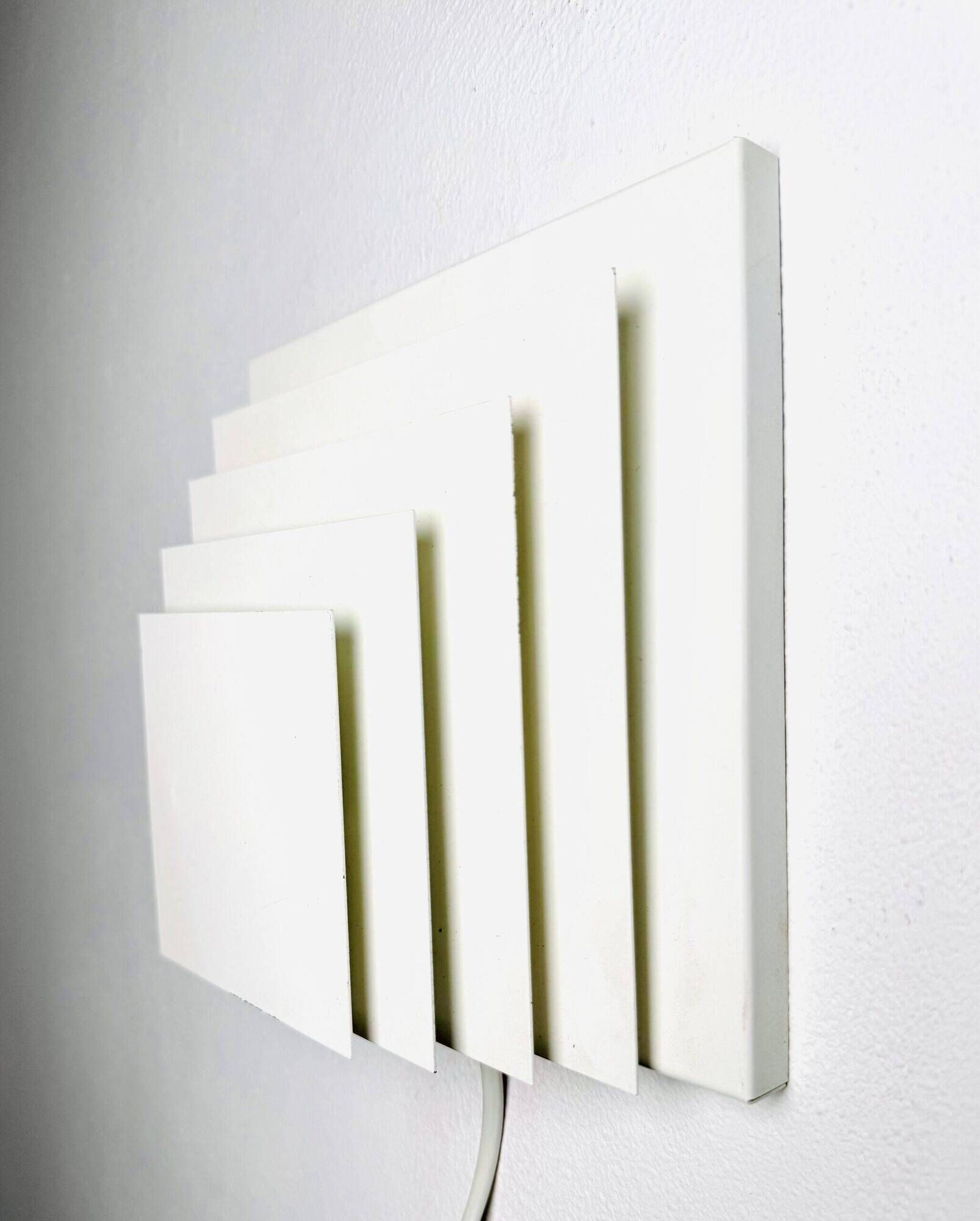 Geometric Square Layered Wall Lamps By Unknown Designer, The Netherlands 1960S