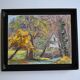 Rural landscape painting HST signed and framed