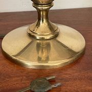 Lampe balustre vintage en laiton doré 51cm