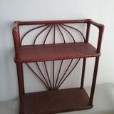 Rattan wall shelf