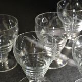 6 old champagne glasses