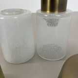 Set of two minimalist Brass and glass "tube" Ceiling Light, Italy 1970s