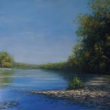 Huile sur panneau Daniel Thiers, Loire, 2014