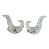 Pair of crystal candlesticks