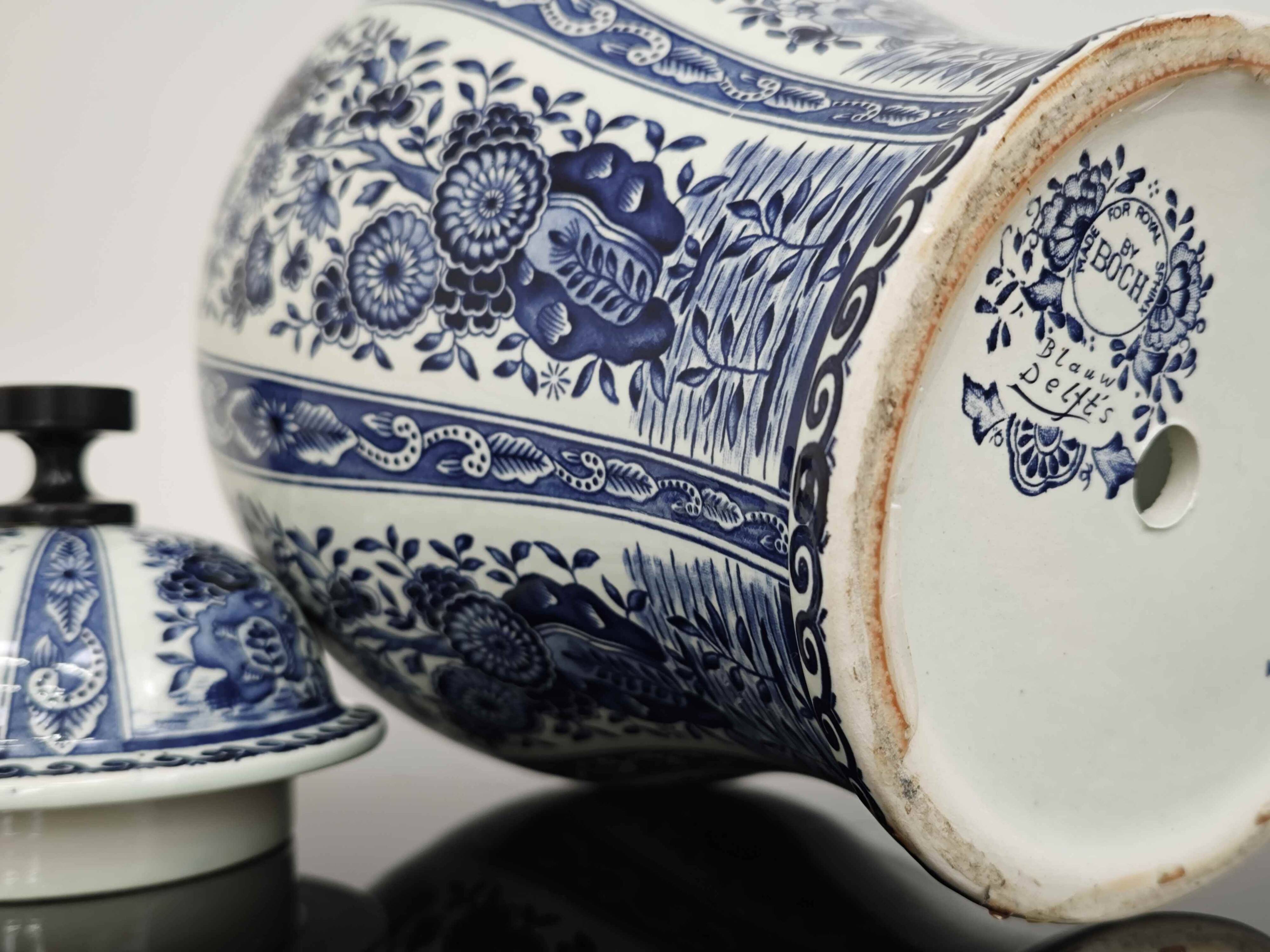 Delft Blue Porcelain Pot by Royal Sphinx by Bosch