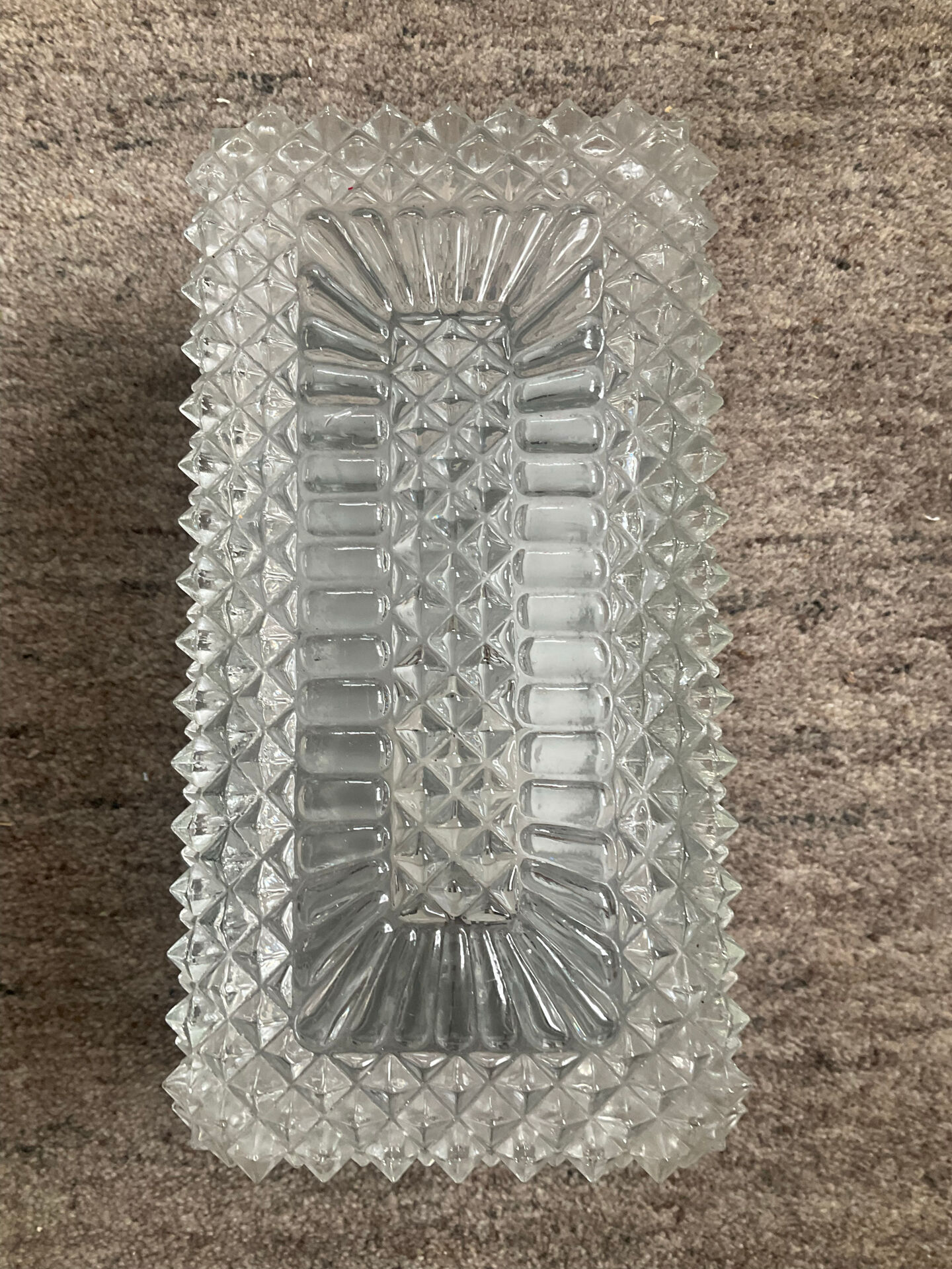 Vintage glass wall light from the 1970s.