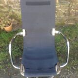 Chrome steel swivel tubular chairs