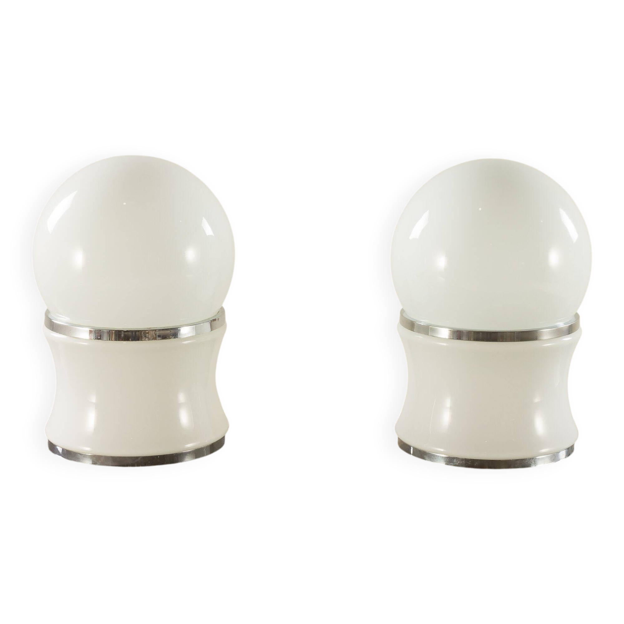 Large Opaline Glass Table Lamp by Goffredo Reggiani for Reggiani,  set of 2