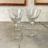Set of 4 Christofle crystal glasses