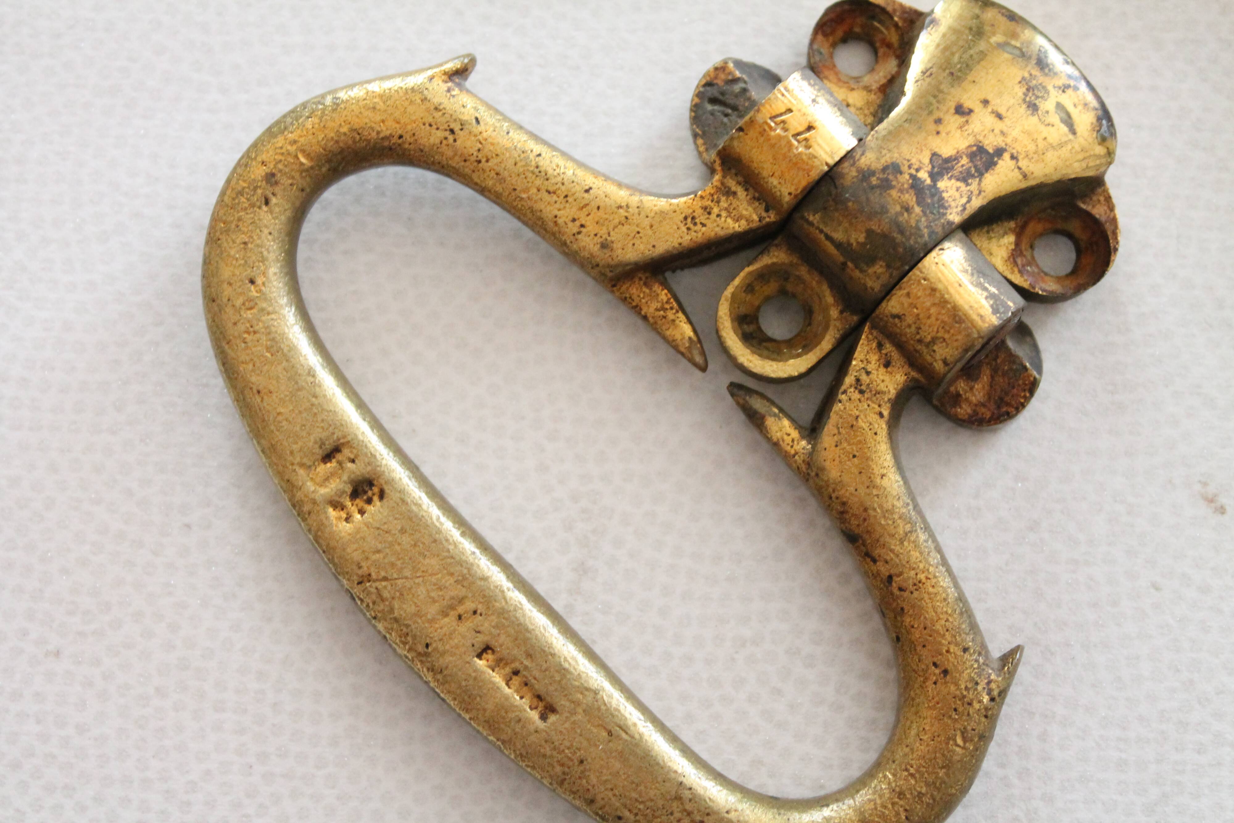 Large antique piano handles, old bronze, hardware.