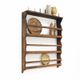 Antique Rustic Farmhouse Folk Art Kitchen Plate Rack / Schelves