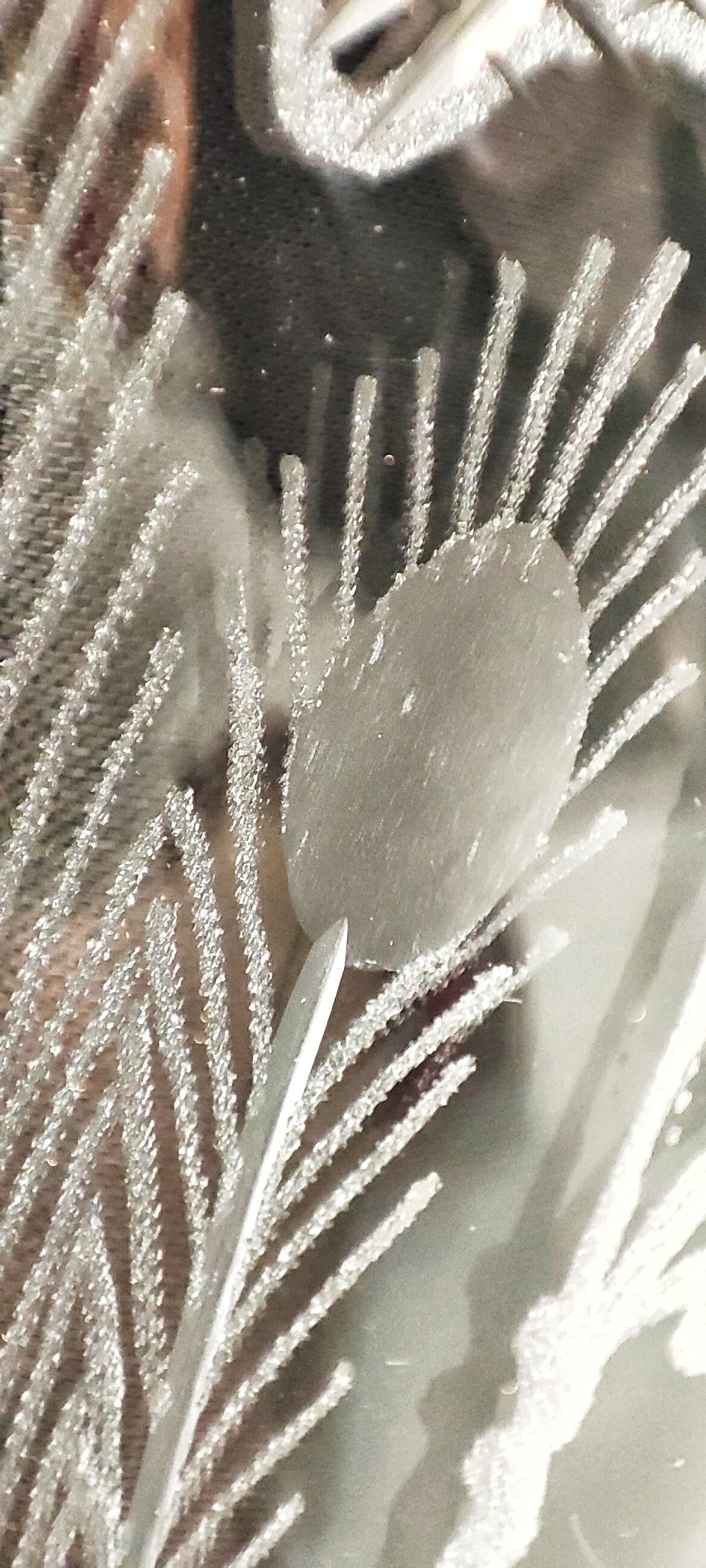 Hand-carved glass jug. France, 1950s.