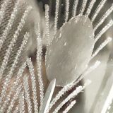 Hand-carved glass jug. France, 1950s.