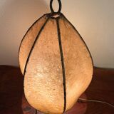 70s leather table lamp