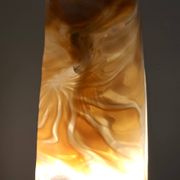 Orange Murano Glass and Brass Pendant by La Murrina, Italy, 1980s