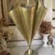 Antique repoussé brass umbrella stand