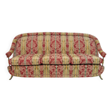 Art Dèco Style French Brass And Fabric Sofa, 1950s