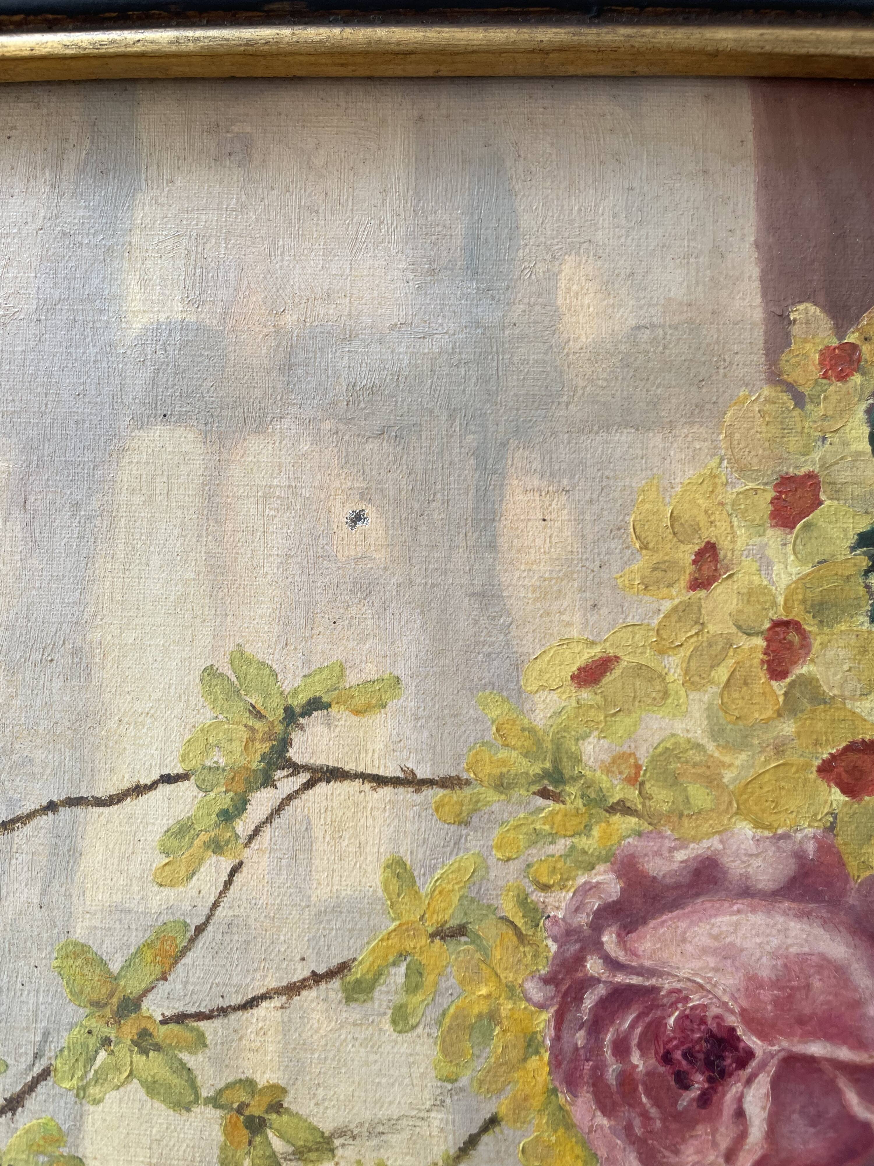 Oil painting flowers 1900