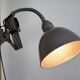 Grey Industrial Gooseneck Scissor Wall Lamp from Elektroinstala, 1960s