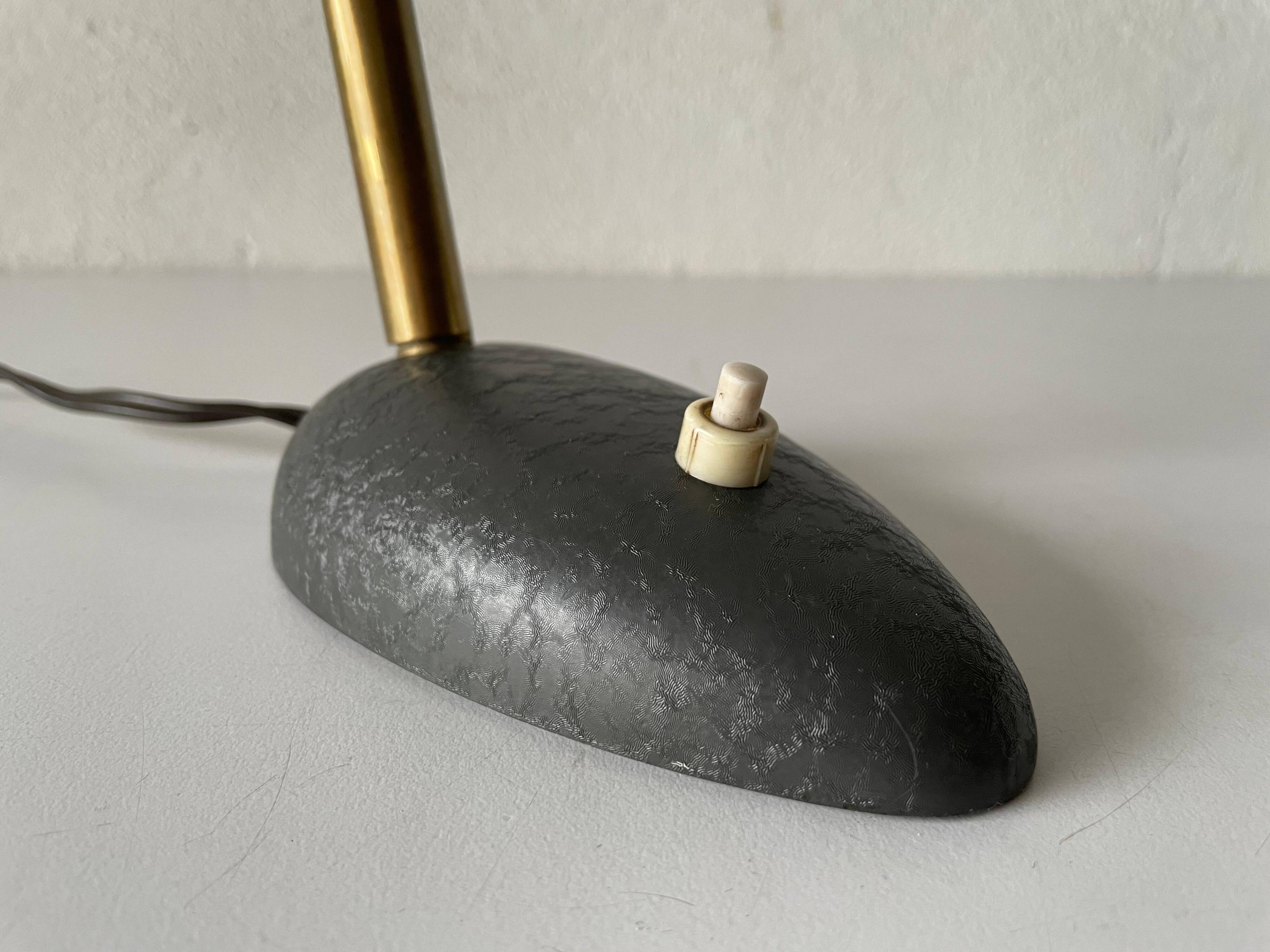 Mid-century grey metal desk lamp, 1960s, Germany