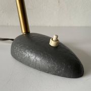 Lampe de bureau en métal gris du milieu du siècle, années 1960, Allemagne