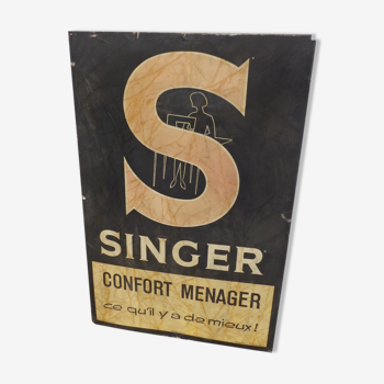 Plaque publicité Singer