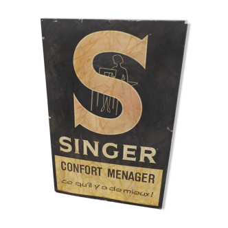 Plaque publicité Singer