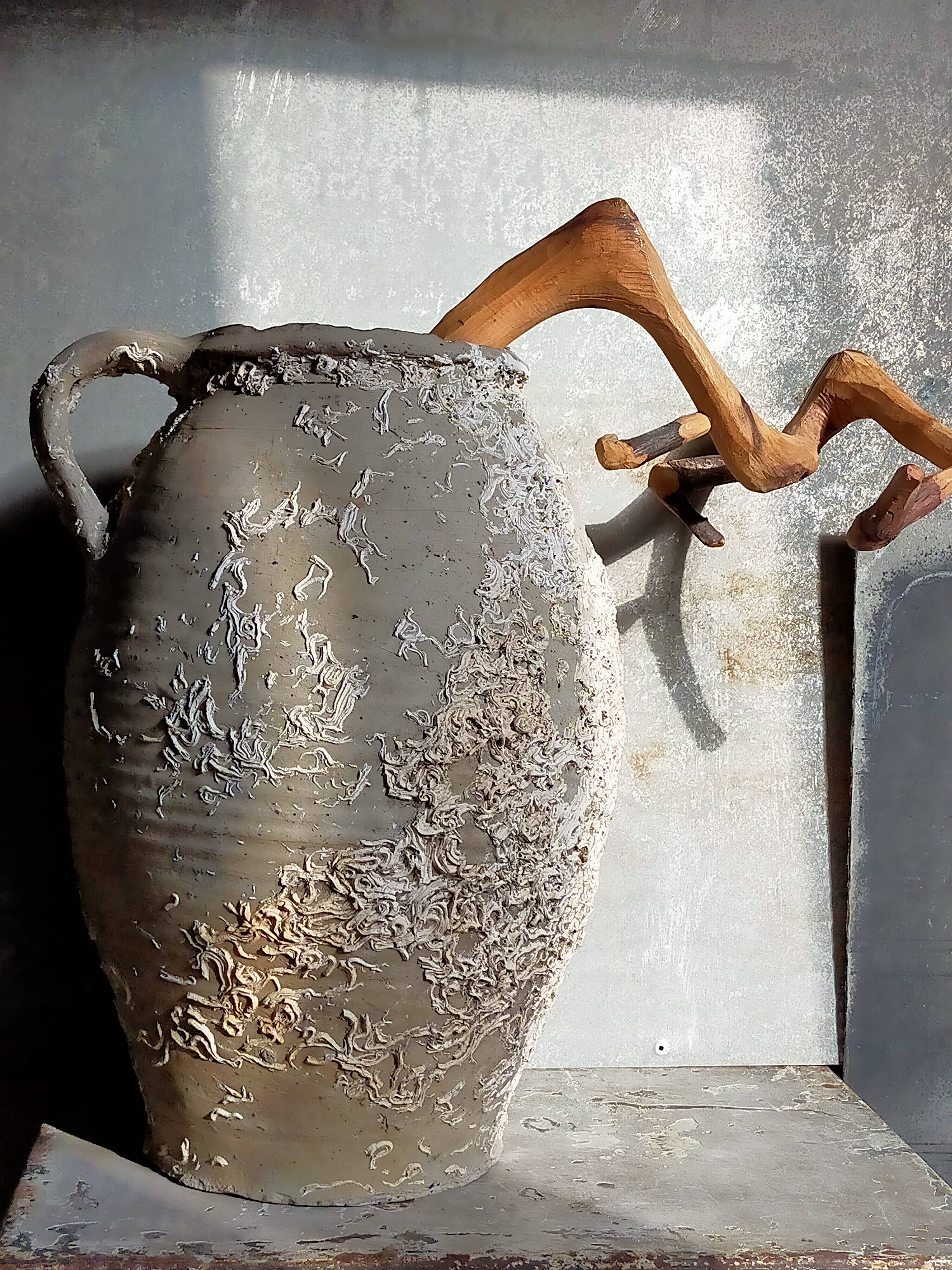 Old terracotta jug
