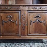 Louis XVI two-body sideboard stamped in walnut