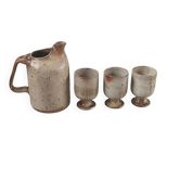 Service Trio en grès pyrité Puisaye Jean-Pierre Prud'homme.