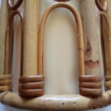 Pair of bamboo sconces