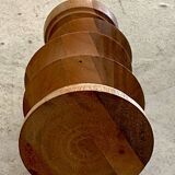 Turned wooden candle holder