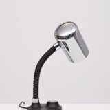 Egon hillebrand chrome goose neck table lamp 1970s