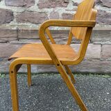 vintage Scandinavian wooden office armchair