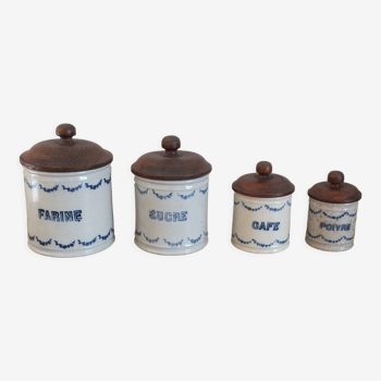 Series of 4 spice jars