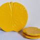Three vintage water lily presentation dishes in slip