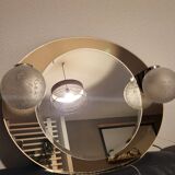 Smoked oval mirror, Italy, 1970