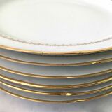 6 flat porcelain plates from Vierzon